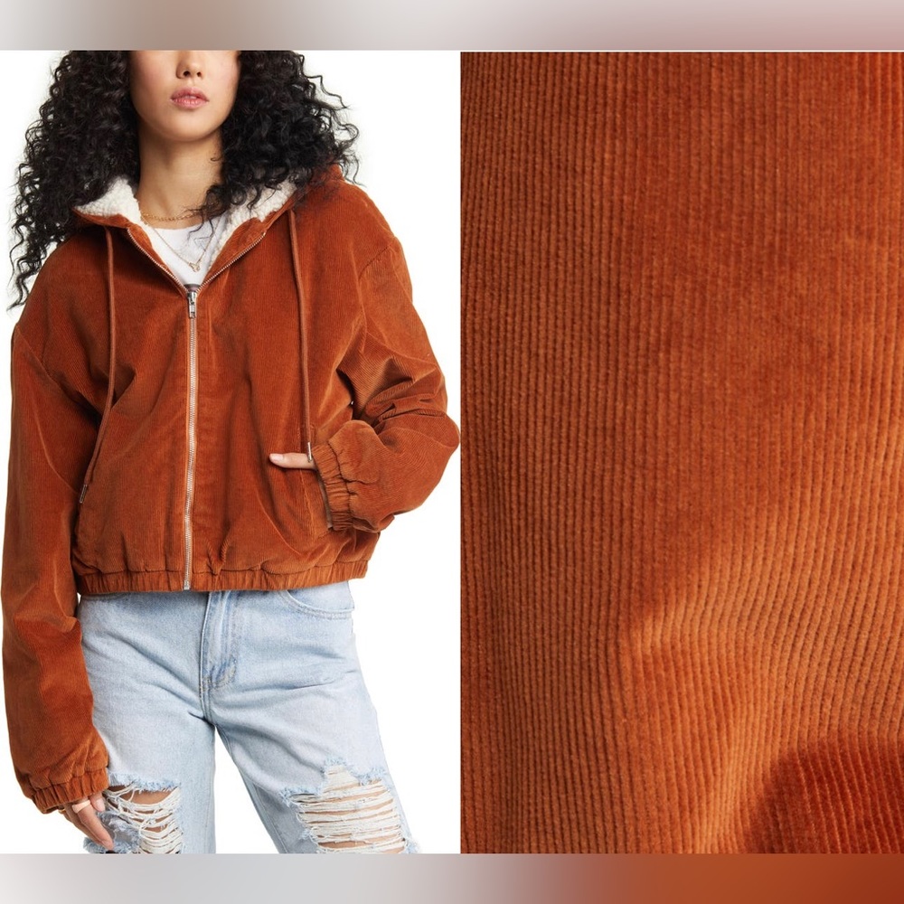 BP corduroy and faux shearling jacket size XXS